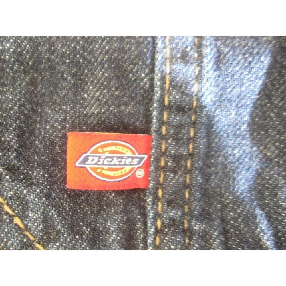 Dickies Men Indie Carpenter Baggy Leg Indigo Bib Denim Overalls (MP448)